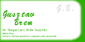 gusztav brem business card